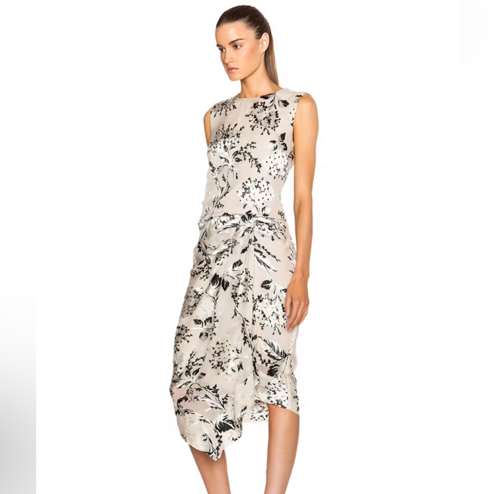 Zimmermann Fortune Silk Burnout Floral Midi Dress NWT